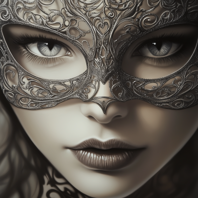 Enigmatic Masquerade Portrait