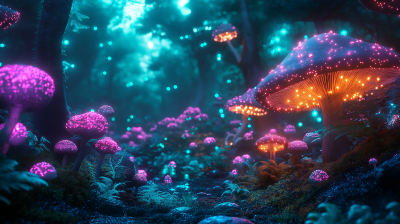 Glowing Mushroom Forest