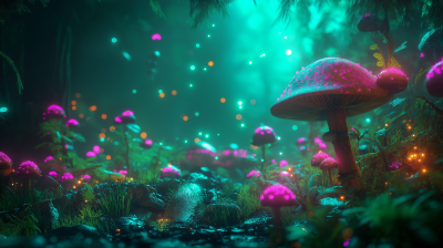 Glowing Mushroom Forest