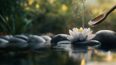 Serene Lotus in Pond