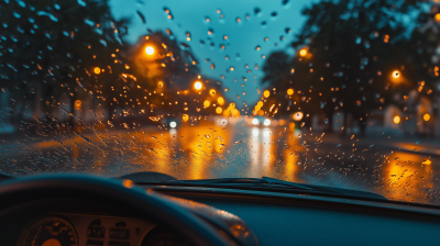 Cozy Rainy Car View