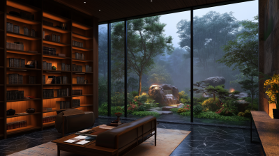 Cozy Japanese Home Library