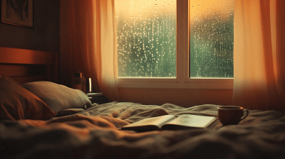 Rainy Afternoon in a Bedroom