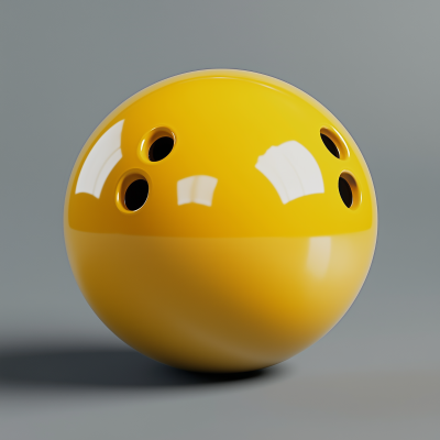 Monochrome Yellow Bowling Ball