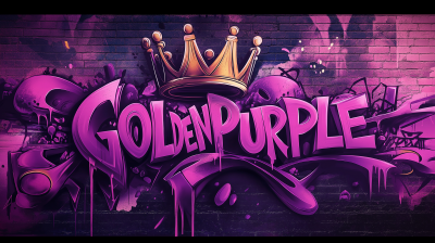 Golden Purple Graffiti