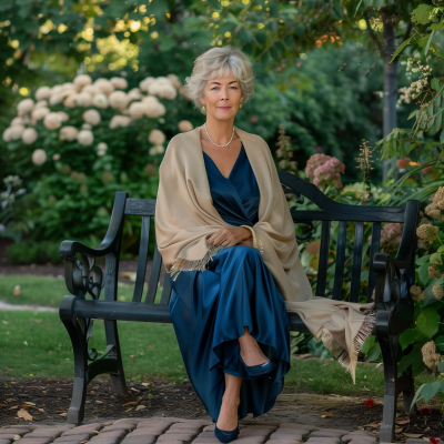 Classy Woman in Garden