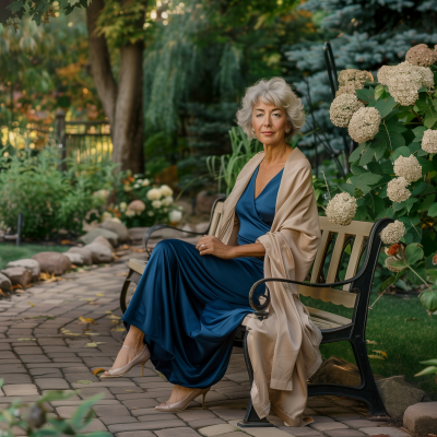 Classy Woman in Garden