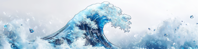 Hokusai Wave Illustration