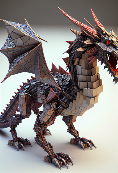 Voxel Art Dragon