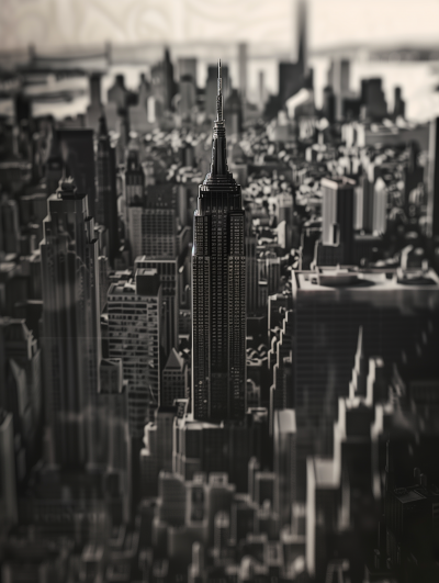 Black and White Empire State Building