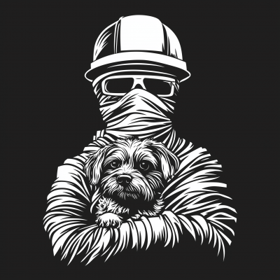 Mummy Engineer with Schnauzer