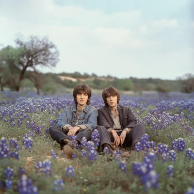 Elderly Musicians in Bluebonnets