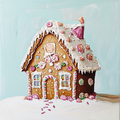 Gingerbread House Painting