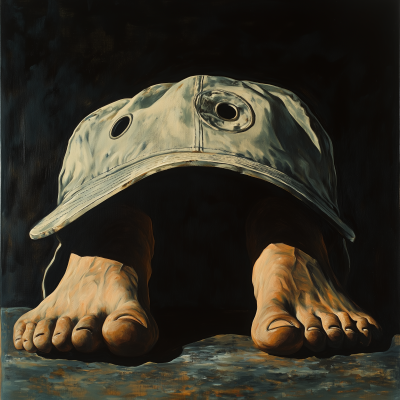 Feet Under Baseball Cap