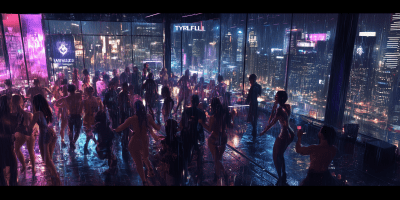 Futuristic Night Party at Tyrell Corporation