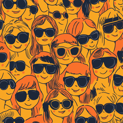 Doodle Pattern of Sunglasses