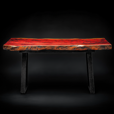 Red Acacia Wood Table