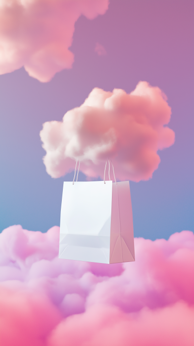 Paper Bag on Cloud