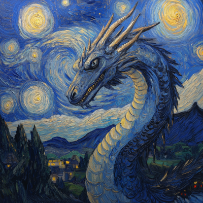 Dragon in the Blue Hour