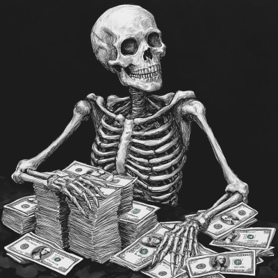 Skeleton with Money