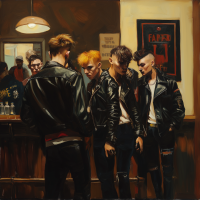Punk Rockers at Nighthawks Bar