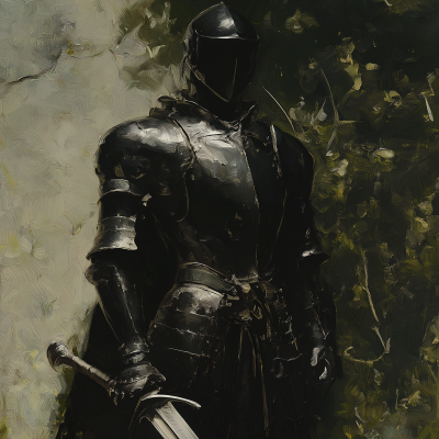 Modern Knight in Majestic Armor