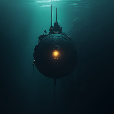 Mysterious Bathysphere in Deep Water