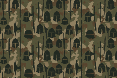 Camouflage Pattern with Medieval Elements