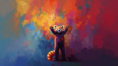 Happy Red Panda