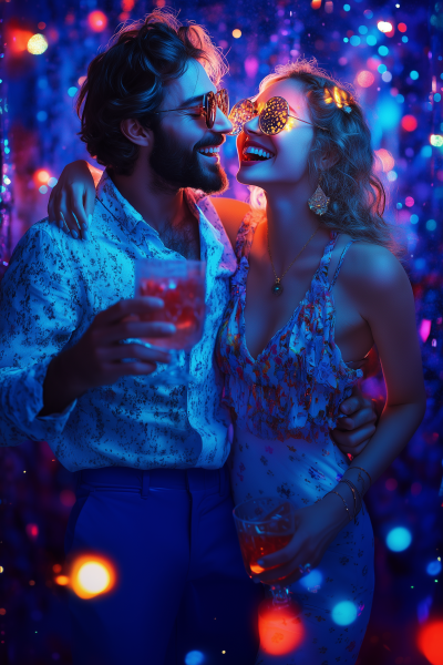 Couple Dancing with Cocktails