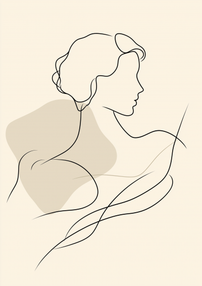 Abstract Woman Line Art