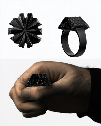 Brutalist Style Ring