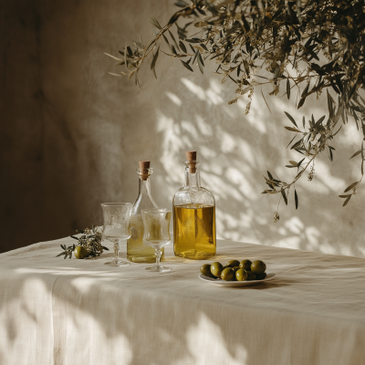 Elegant Olive Table Setting