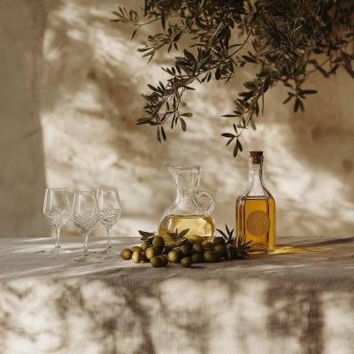 Elegant Olive Table Setting