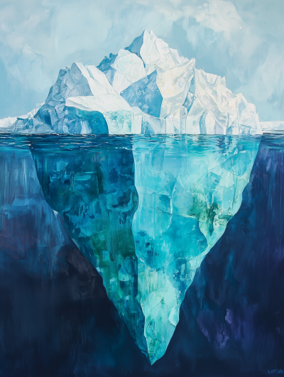 Iceberg Above and Below Water