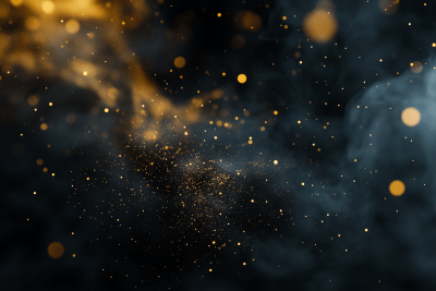 Elegant Black and Gold Bokeh