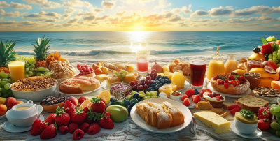 Beautiful Seaside Breakfast