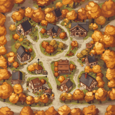 Cozy English Village Map