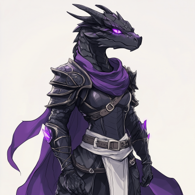 Cute Cartoon Female Dragonborn Sorcerer