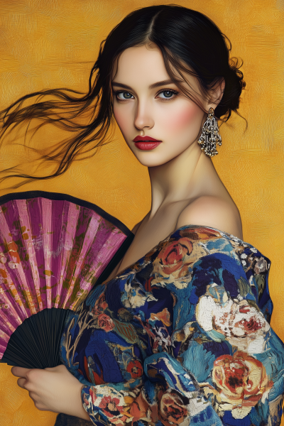 Elegant Woman with Fan