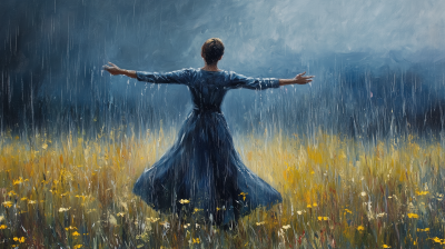 Woman Dancing in the Rain