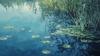 Calm Spring Pond
