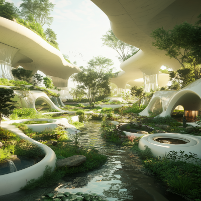 Futuristic Bio City Garden