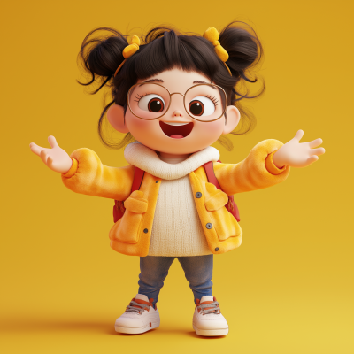 Happy 3D Character