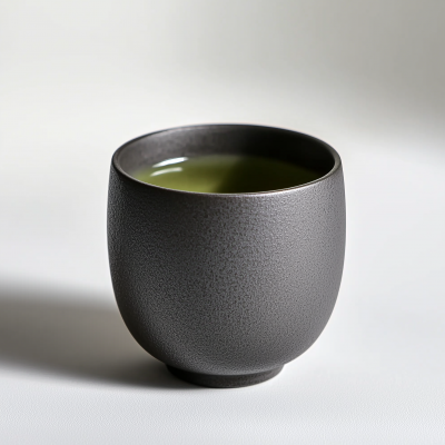 Japanese Tea Cup with Green Tea