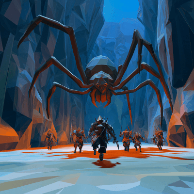 Knights vs Giant Spider