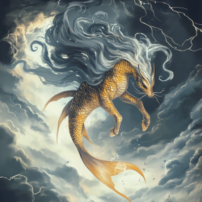 Koi Fish Dragon Fantasy