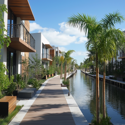 Tropical Canal Waterfront Development