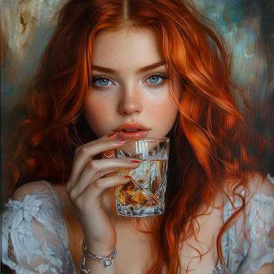 Redhead with Vodka