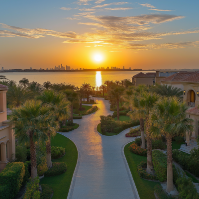 Sunset View from the Palm Fronds